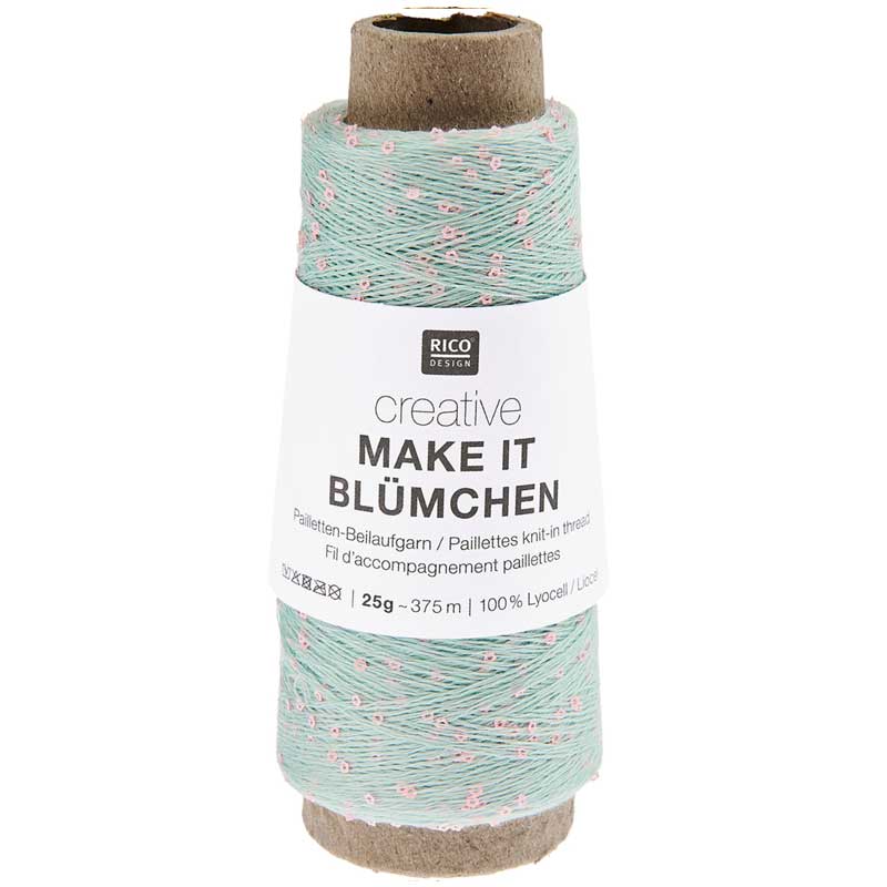 Creative Make It Blümchen garn fra Rico Design Lys blå