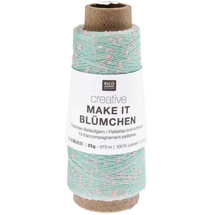 Creative Make It Blümchen garn fra Rico Design Lys blå