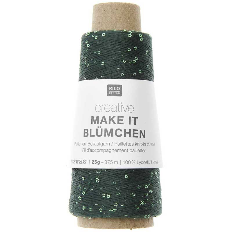 Creative Make It Blümchen garn fra Rico Design Mørkegrøn