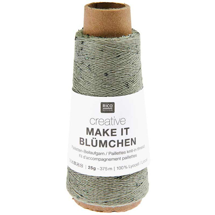 Creative Make It Blümchen garn fra Rico Design Sølv grøn