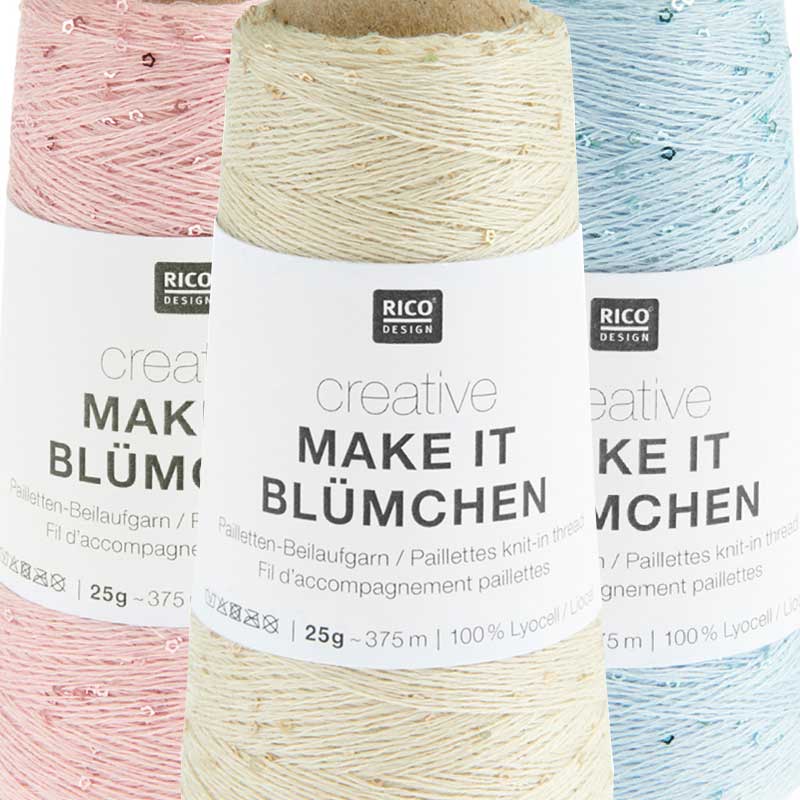 Make It Blümchen følgetråd garn med pailletter