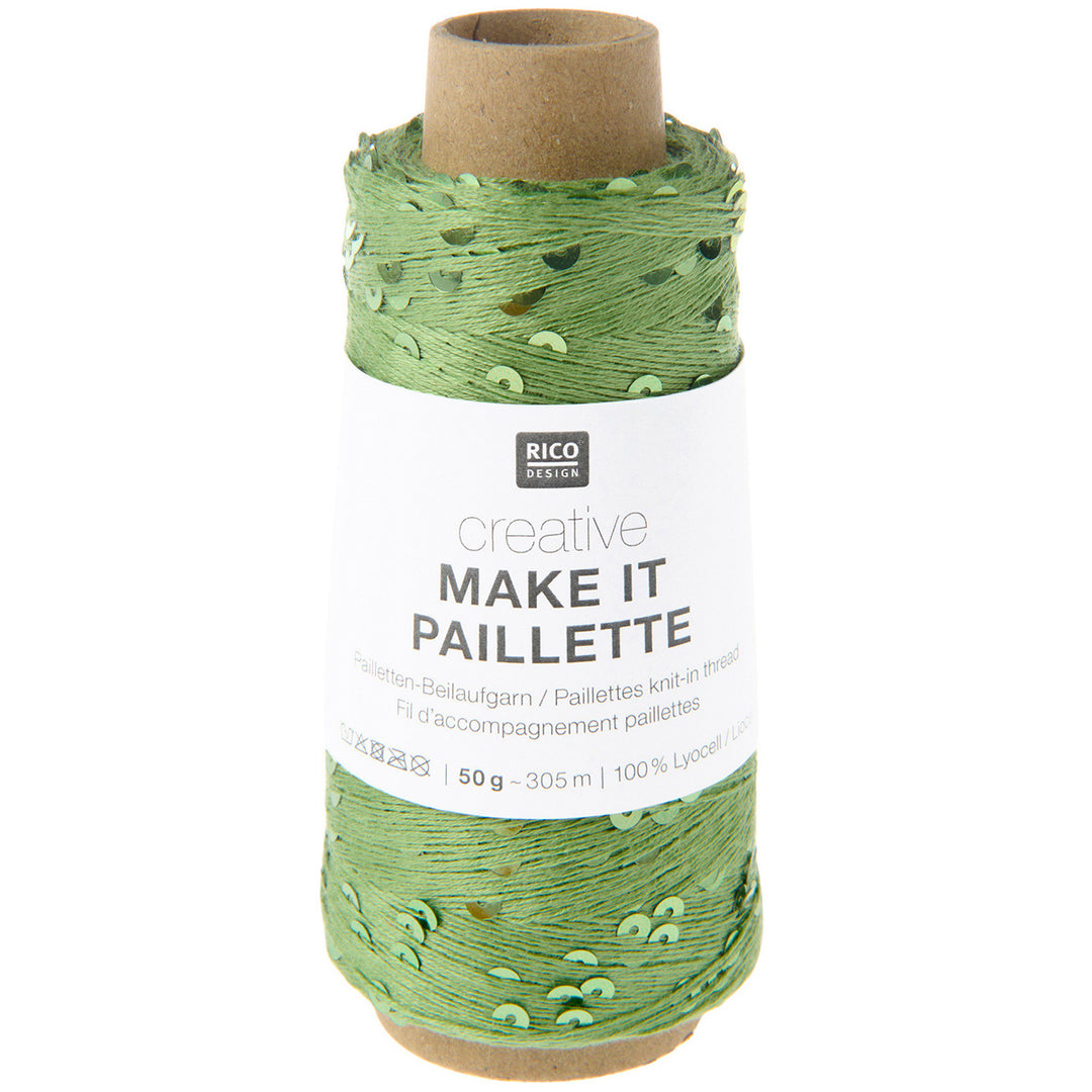 Creative Make It Paillette garn fra Rico Design Green