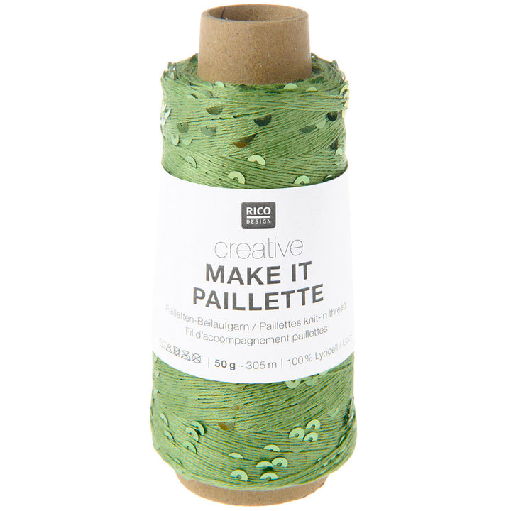Creative Make It Paillette garn fra Rico Design Green