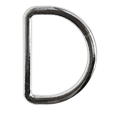 D - ring 40 mm, sølv - KreStoffer