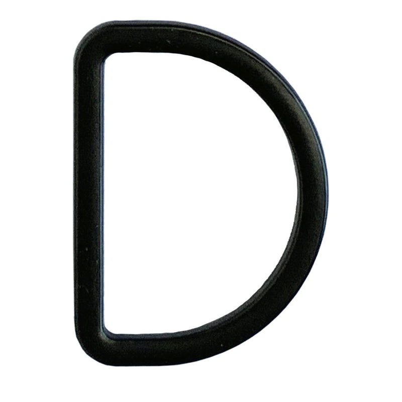 D - ring 40 mm, sort - KreStoffer