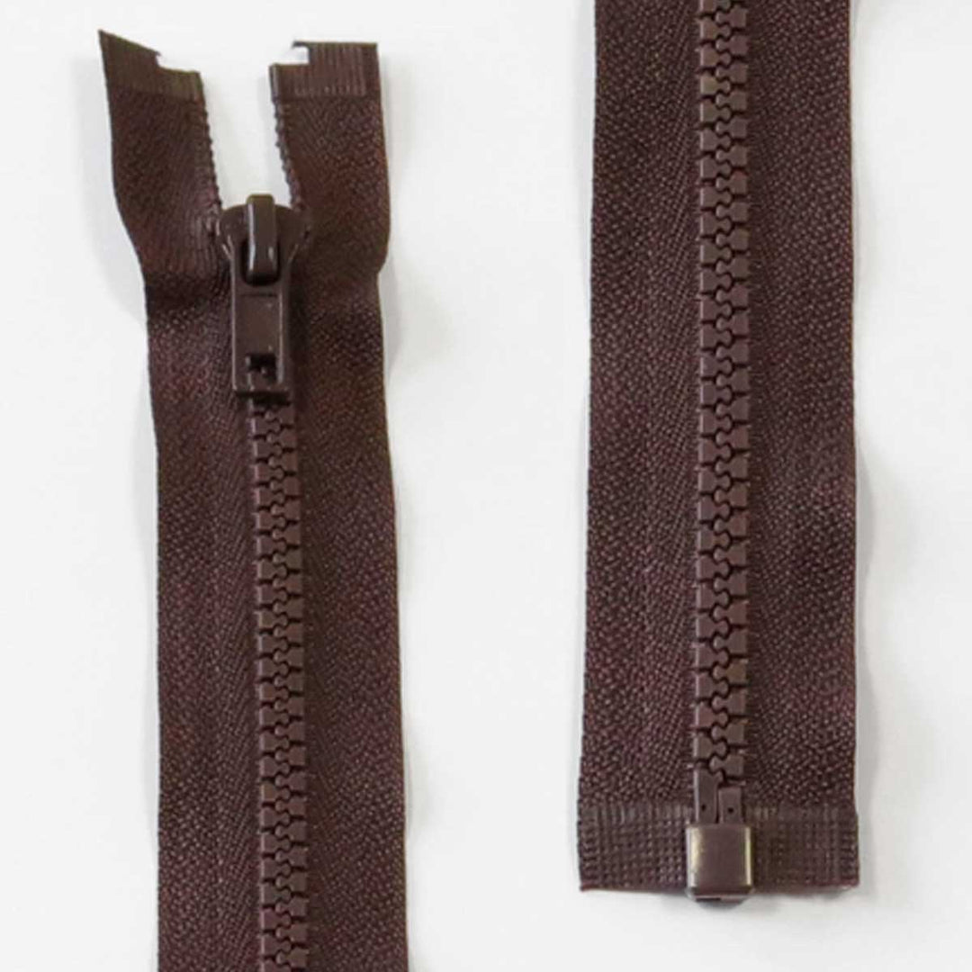 Delbar lynlås 25-80 cm brun