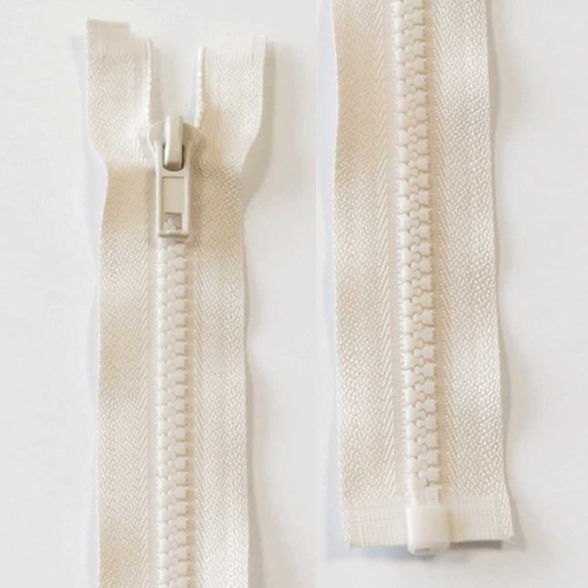 Delbar lynlås 25-80 cm Ecru