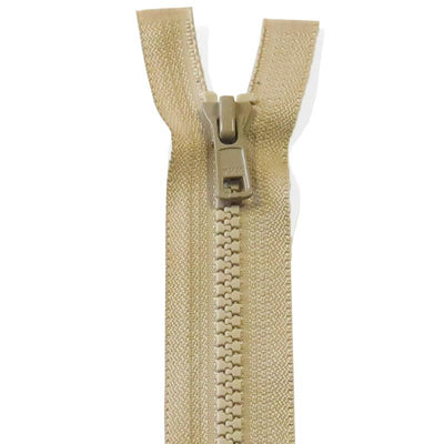 Delbar lynlås fra YKK 90 - 100 cm, beige - KreStoffer