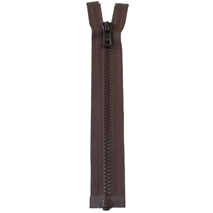 Delbar lynlås fra YKK 90-100 cm brun