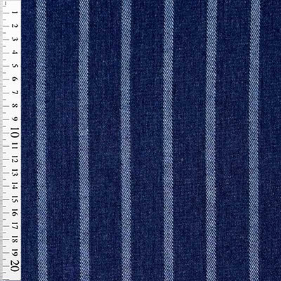 Denim med lyse striber - KreStoffer