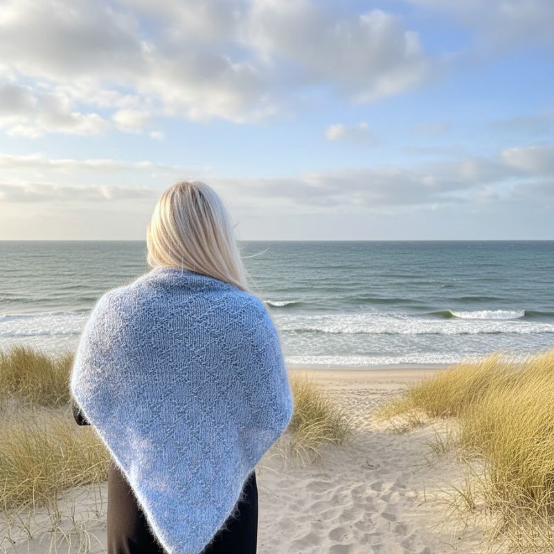 Strikkekit Diamant Shawl fra NORDIC KNIT HOUSE i Bella garn