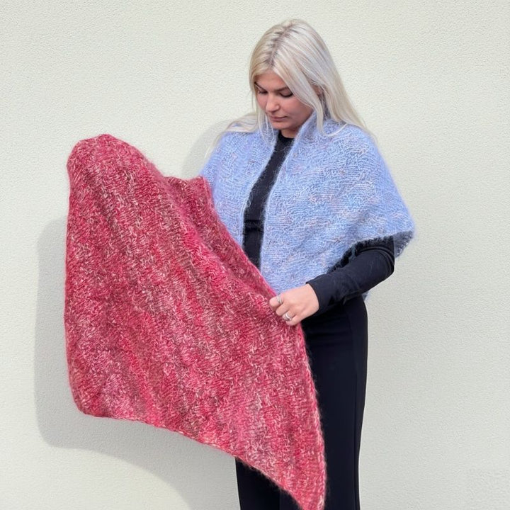 Strikkekit Diamant Shawl fra NORDIC KNIT HOUSE i Bella garn