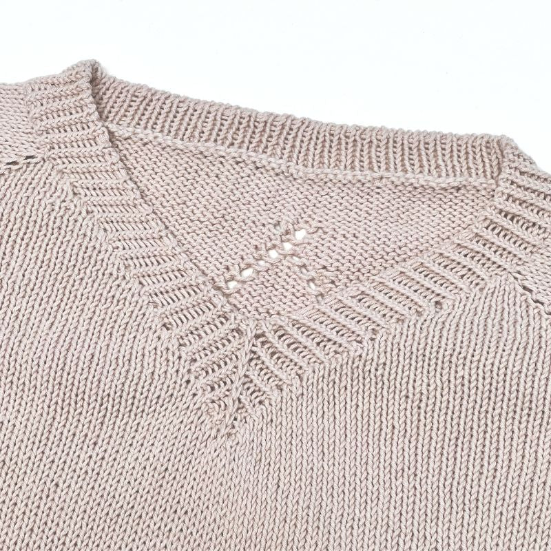 Strikkekit Diamond Line Tee V-neck fra Siersknit i Maja garn