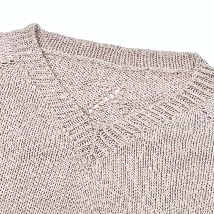 Strikkekit Diamond Line Tee V-neck fra Siersknit i Maja garn