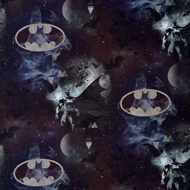 Digital bomuldsjersey med Batman i nattehimlen