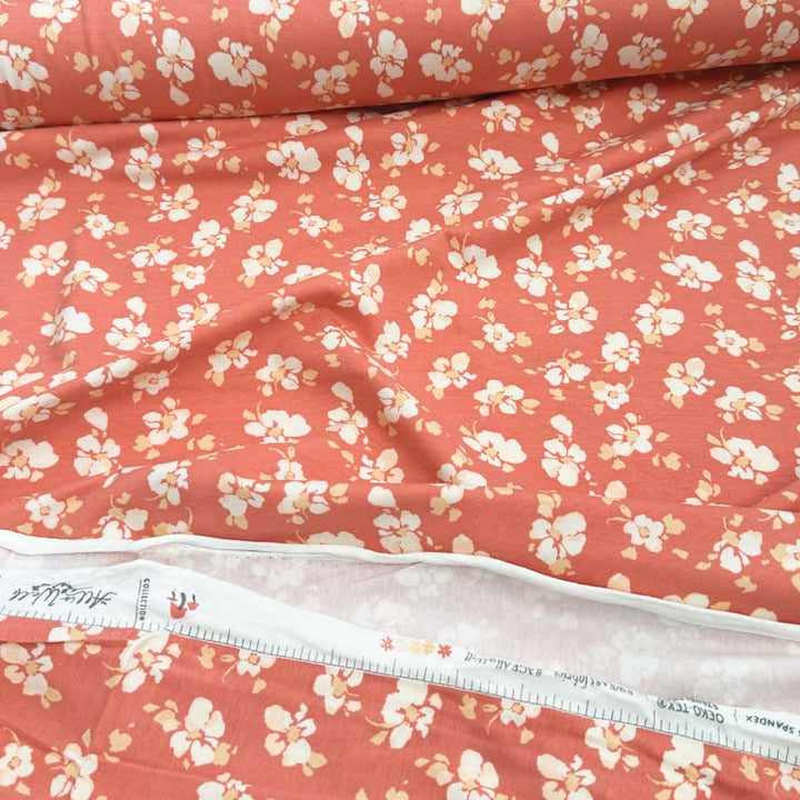 Digital bomuldsjersey med blomster