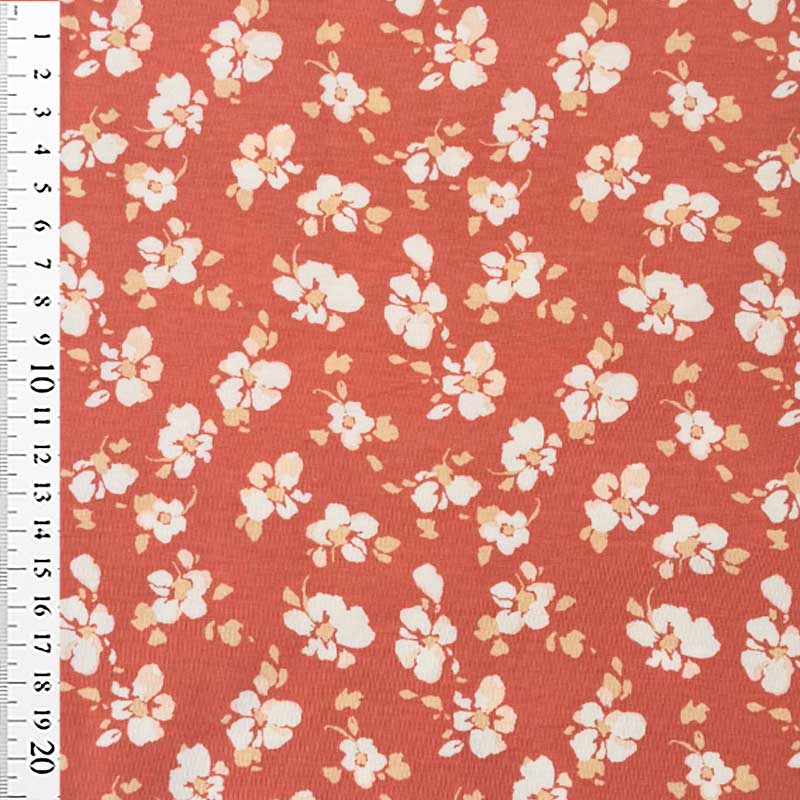 Digital bomuldsjersey med blomster - KreStoffer