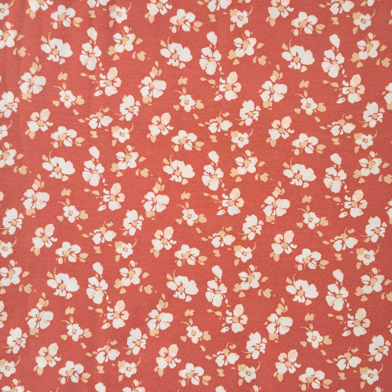 Digital bomuldsjersey med blomster