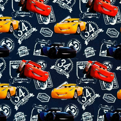 Digital bomuldsjersey med Cars 34 fra Disney Pixar - KreStoffer