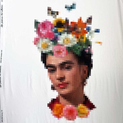 Digital bomuldsjersey med Frida Kahlo - KreStoffer
