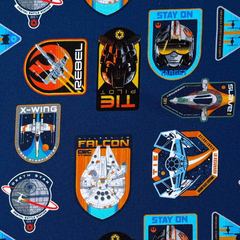 Digital bomuldsjersey med Starwars logoer