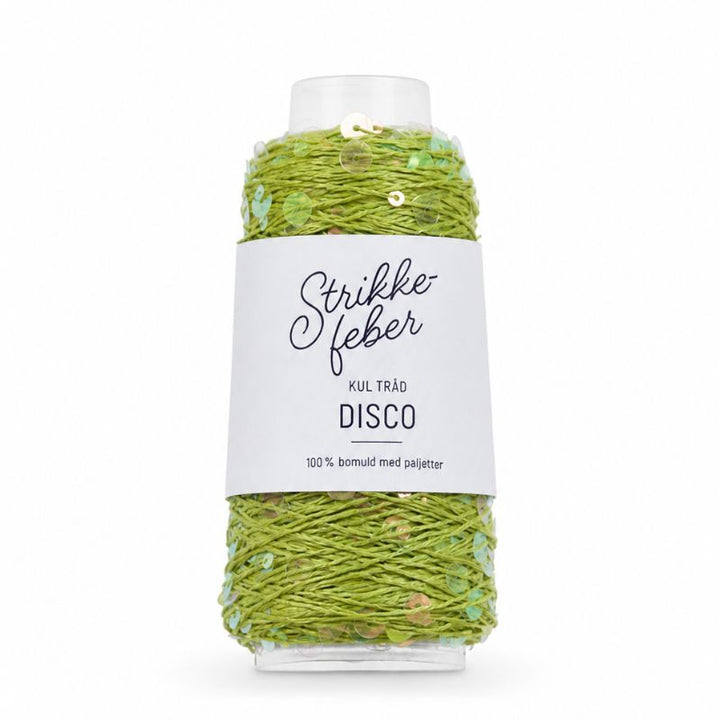 Disco garn med pailletter fra Strikkefeber Lime