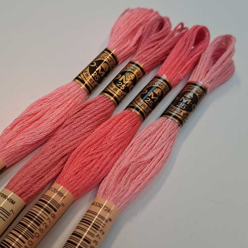 Broderigarn pakke med 21 farver