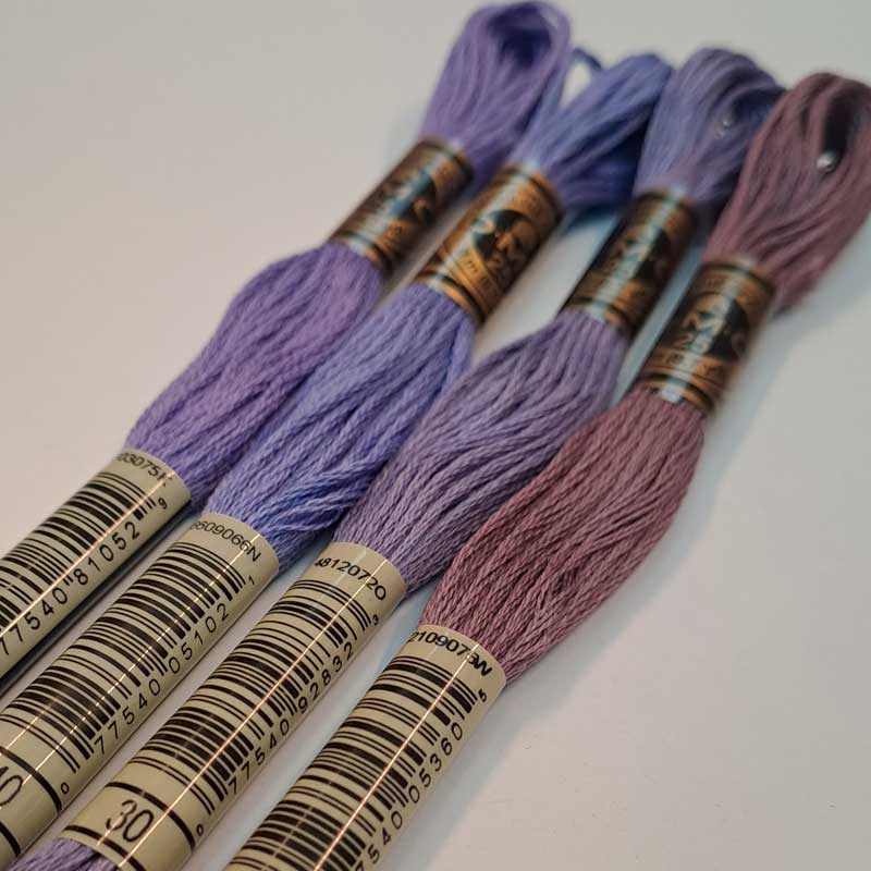 Broderigarn pakke med 21 farver