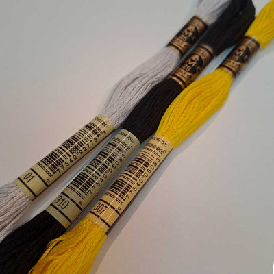 Broderigarn pakke med 21 farver
