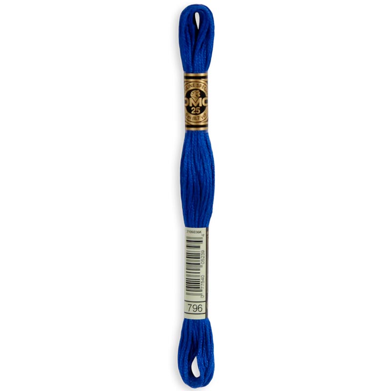 DMC broderigarn Mouliné Spécial 25 Koboltblå 796