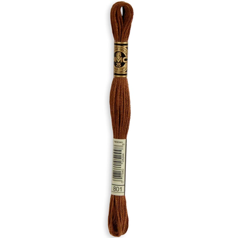DMC broderigarn Mouliné Spécial 25 Brun 801