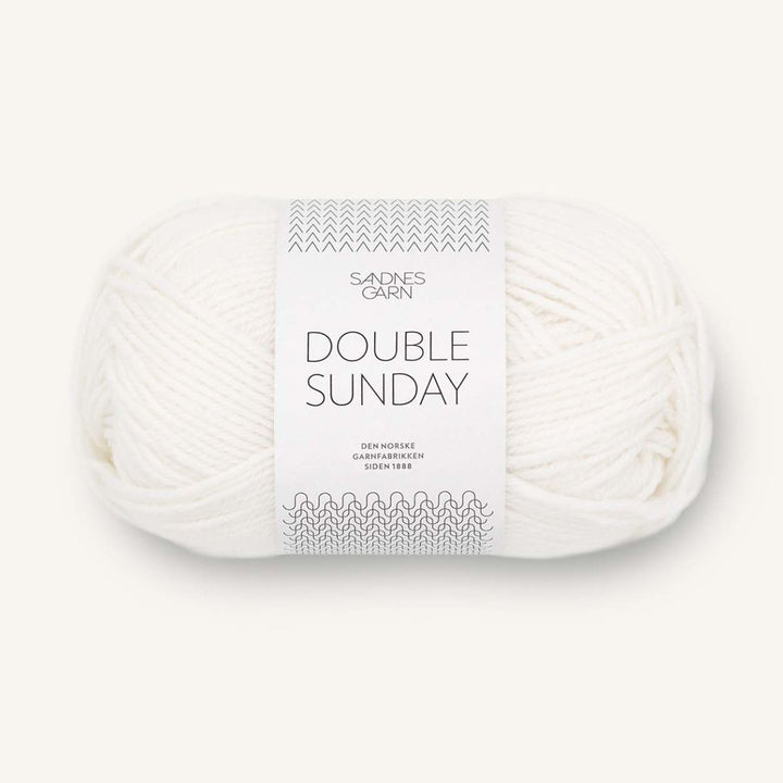 Double Sunday garn fra Sandnes Garn Hvid