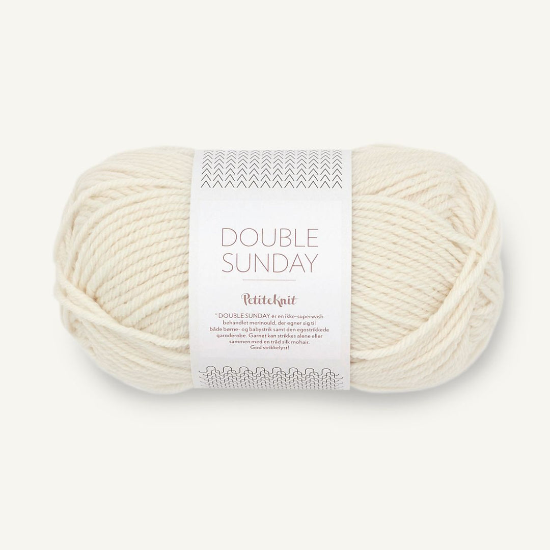 Double Sunday garn fra Sandnes Garn Whipped cream PetiteKnit