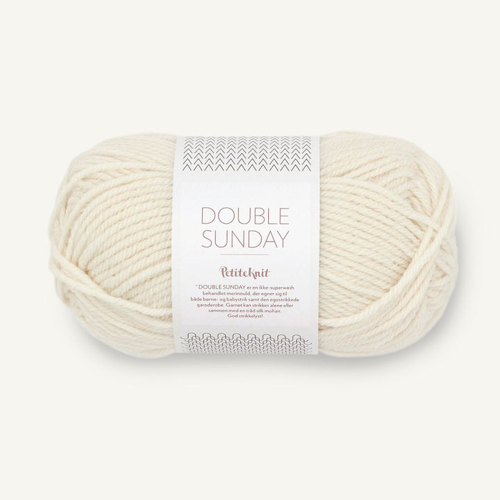 Double Sunday garn fra Sandnes Garn Whipped cream PetiteKnit