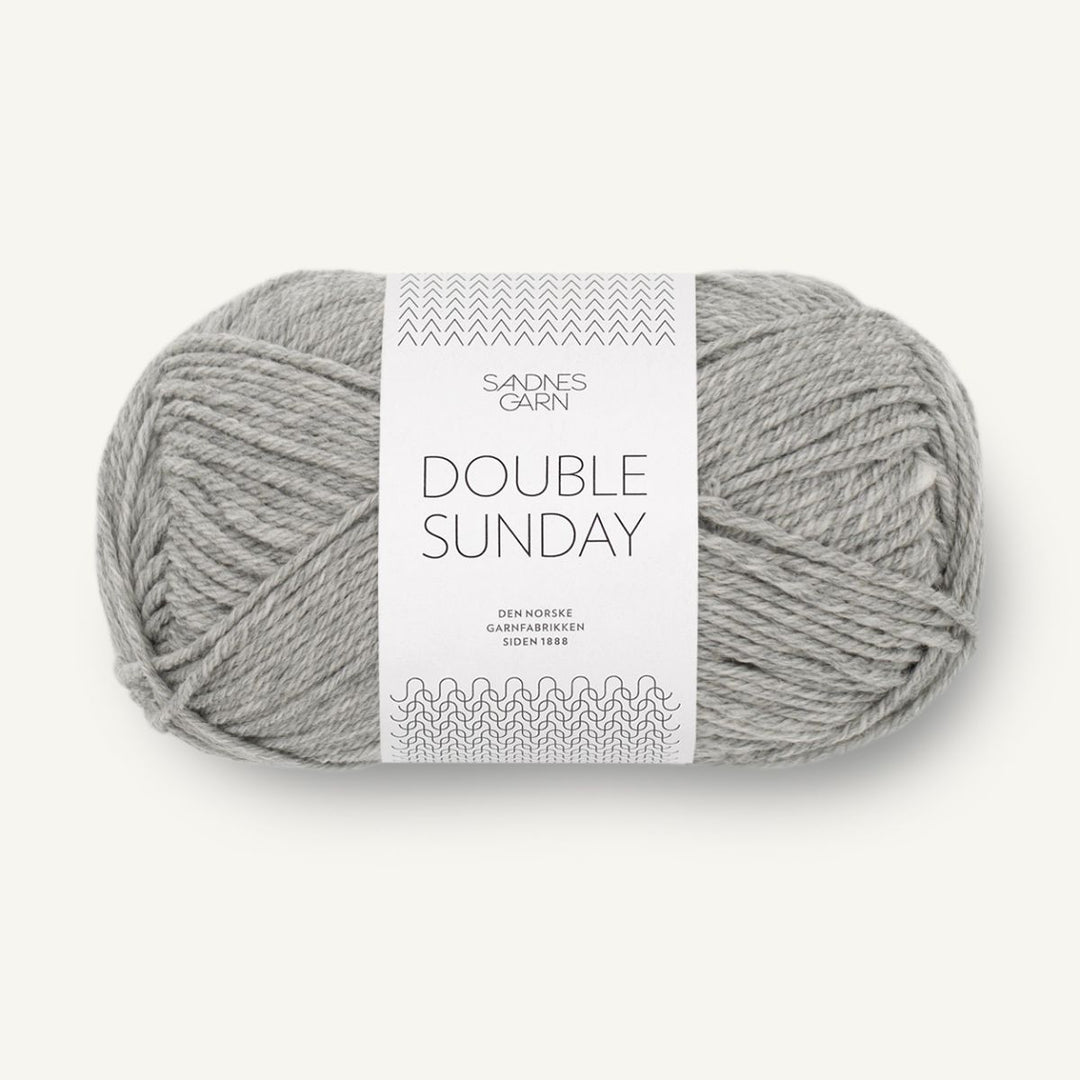 Double Sunday garn fra Sandnes Garn Gråmeleret
