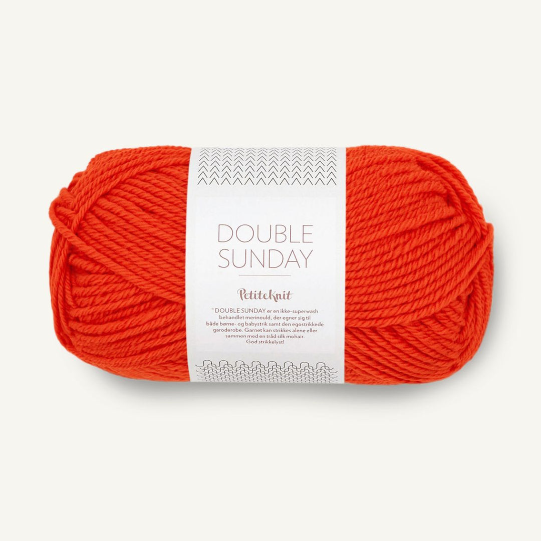 Double Sunday garn fra Sandnes Garn That orange feeling PetiteKnit