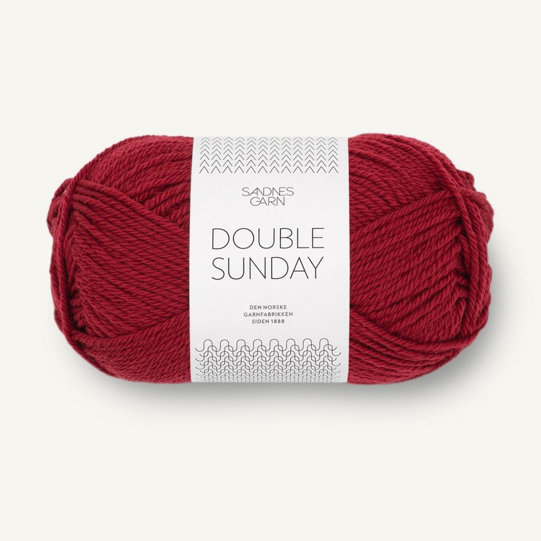 Double Sunday garn fra Sandnes Garn Dyb rød