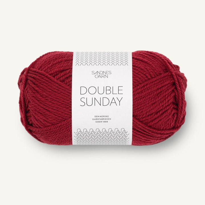 Double Sunday garn fra Sandnes Garn Dyb rød