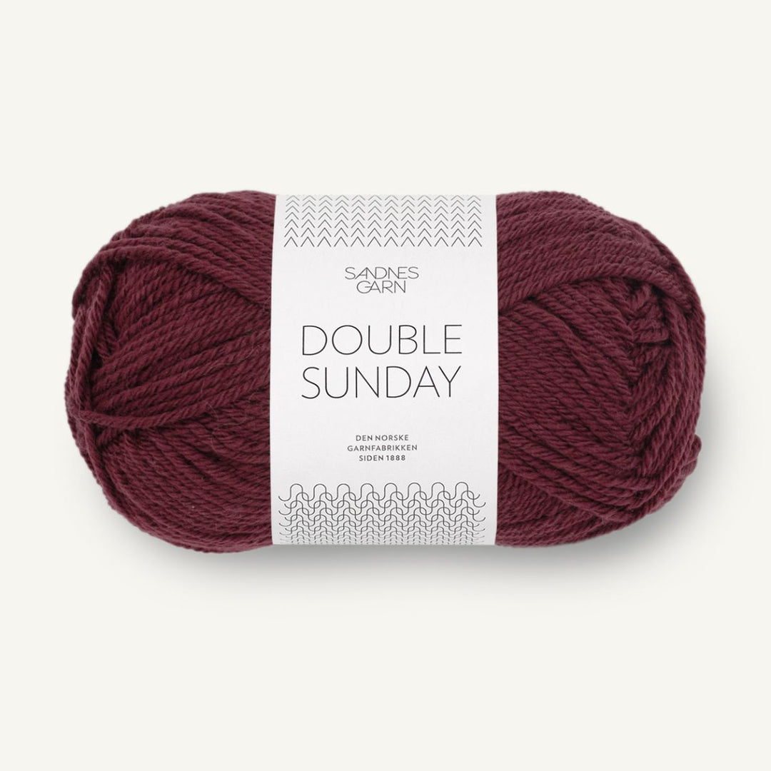 Double Sunday garn fra Sandnes Garn Dyb burgunder