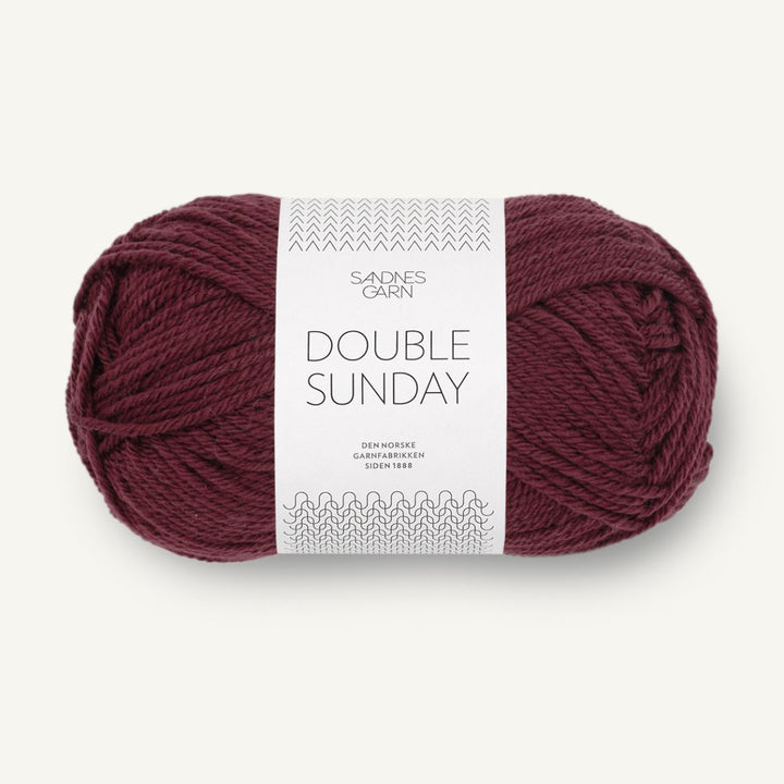 Double Sunday garn fra Sandnes Garn Dyb burgunder