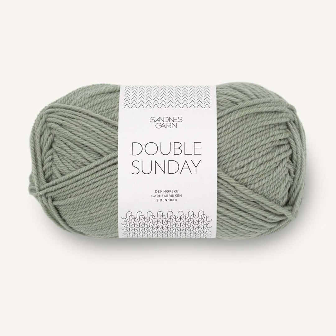 Double Sunday garn fra Sandnes Garn Støvet lys grøn
