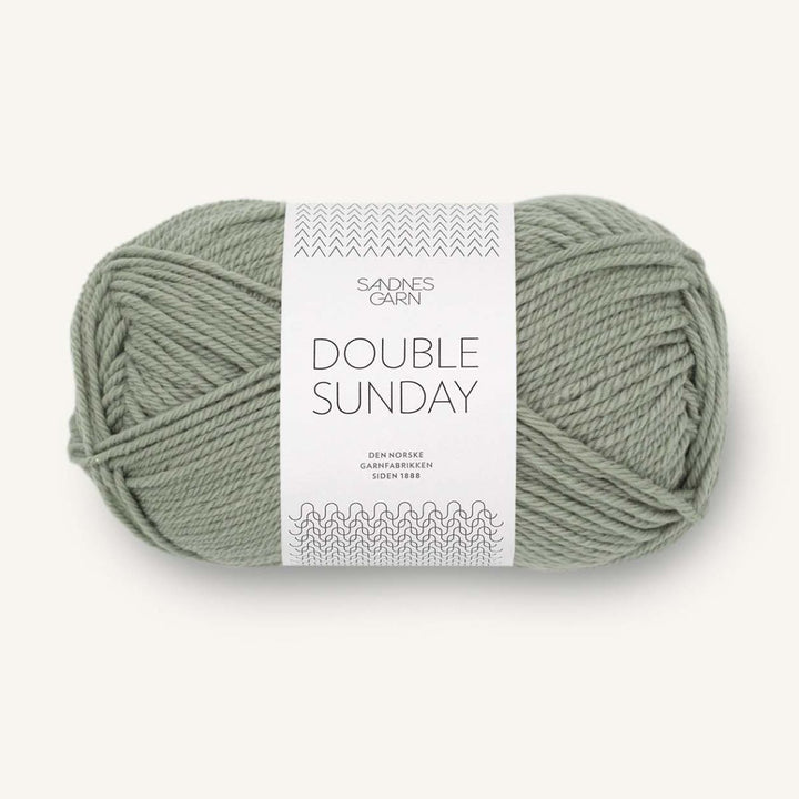 Double Sunday garn fra Sandnes Garn Støvet lys grøn