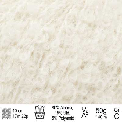 Drops Alpaca Bouclé garn - KreStoffer