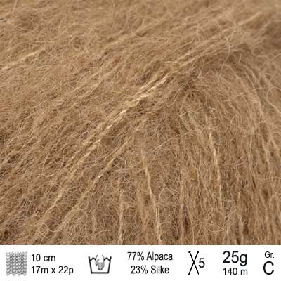 Drops Brushed Alpaca Silk garn Mandel