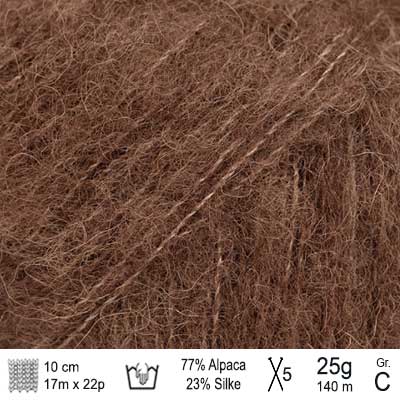 Drops Brushed Alpaca Silk garn Chokolade