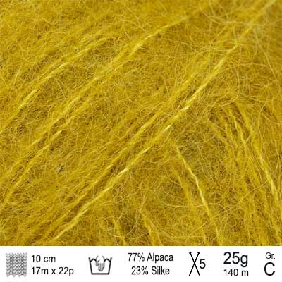 Drops Brushed Alpaca Silk garn Hvedemark