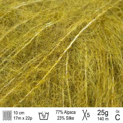 Drops Brushed Alpaca Silk garn Olivenolie mix