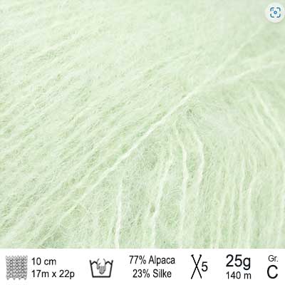 Drops Brushed Alpaca Silk garn Pistacieis