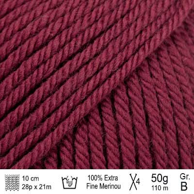 Drops Daisy garn Bordeaux