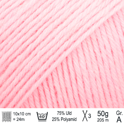 Drops Fabel garn farve Babyrosa - KreStoffer